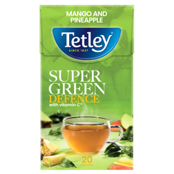 Tetley Super Defence zelený čaj s příchutí manga a ananasu 20 ks 40 g