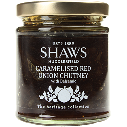 Shaws caramelized red onion chutney with balsamic 195 g