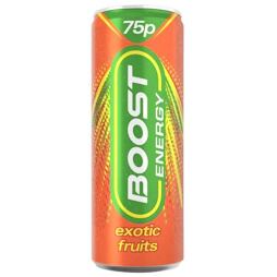 Boost Energy energetický nápoj s příchutí exotického ovoce 250 ml