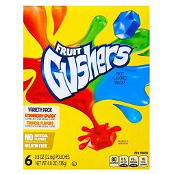 Betty Crocker Gushers candies with tropical fruit and strawberry flavors 136 g