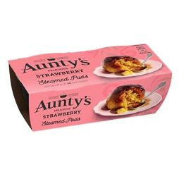 Aunty's bun with strawberry flavored pudding 2 x 95 g