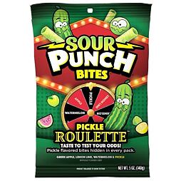 Sour Punch sour chew sticks with fruit and pickle flavors 140 g
