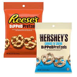Reese's pretzels with frosting and peanut butter 120 g + Hershey's pretzels with cookie flavor 120 g