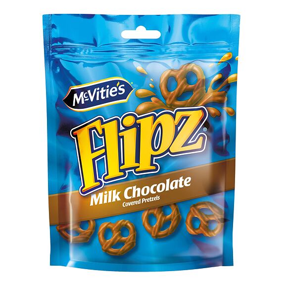 Flipz McVitie's milk chocolate pretzels 90 g - case of 6 pcs
