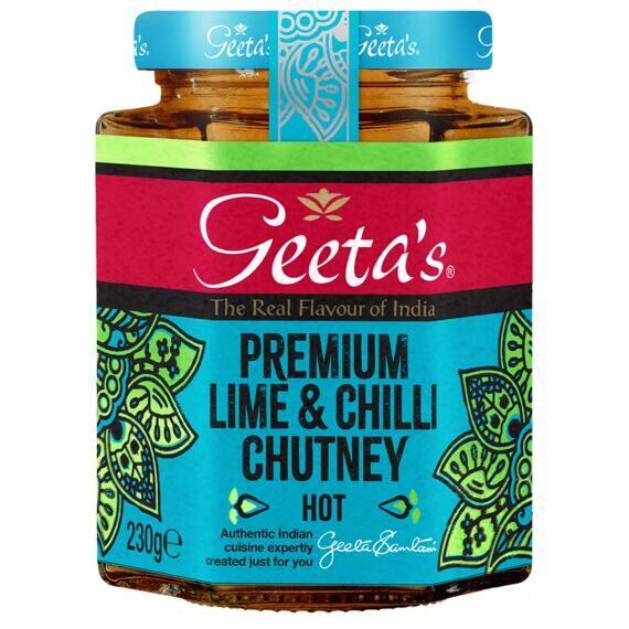 Geetas chutney with chili and lime flavors 230 g