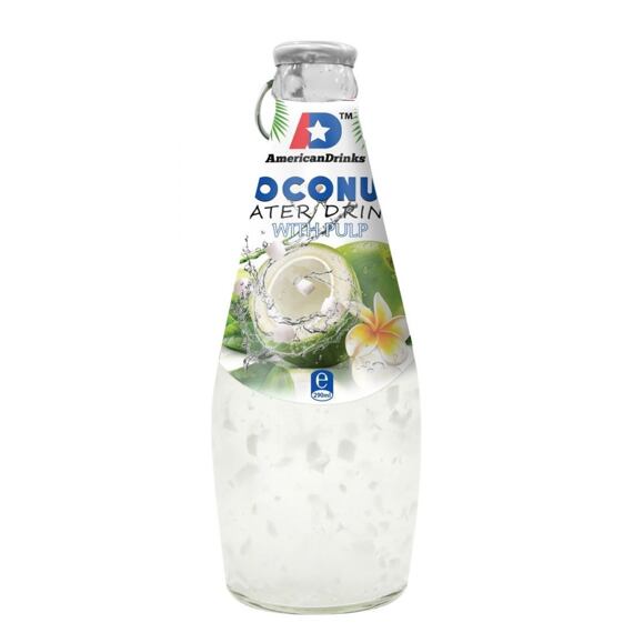 American Drinks kokosová voda s kousky kokosu 290 ml