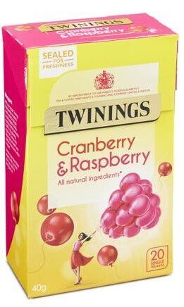 Twinings fruit tea with cranberry and raspberry flavor 20 pcs 40 g
