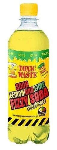 Toxic Waste sycený nápoj bez cukru s příchutí citronu a limetky 500 ml PM