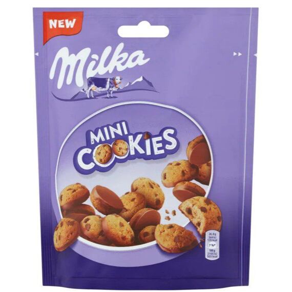 Milka mini sušenky v polevě z mléčné čokolády 110 g