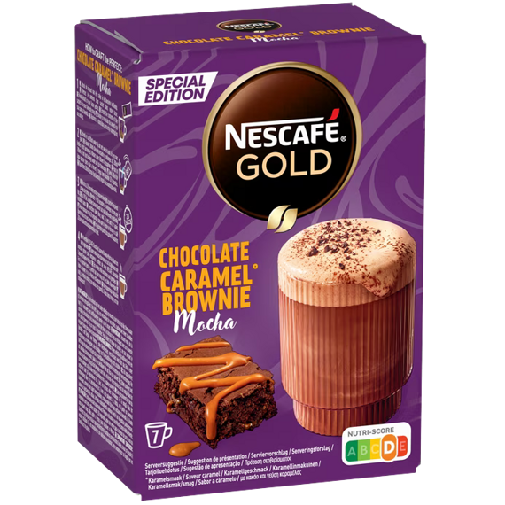 Nescafé Gold instant mocha with caramel brownie flavor 7 x 21.4 g