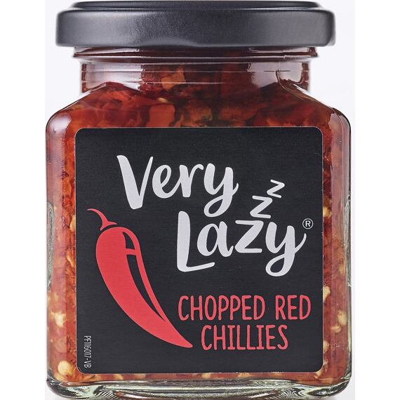 Very Lazy sekané chilli papričky v bílém vinném octu 190 g