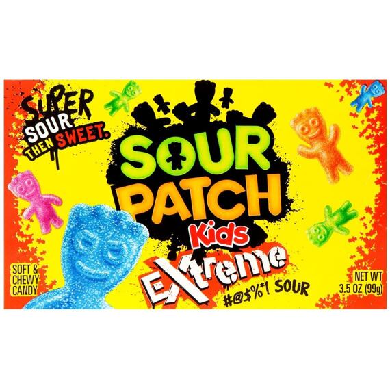 Sour Patch Kids Extreme kyselé gumové bonbony ovocných příchutí 99 g