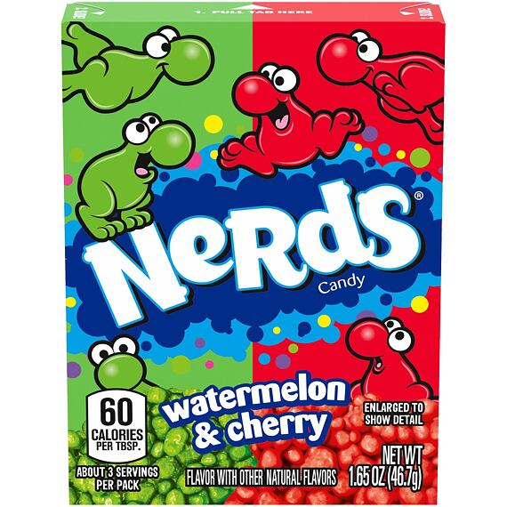 Nerds candies with watermelon and cherry flavor 46.7 g discount pack 5 pcs