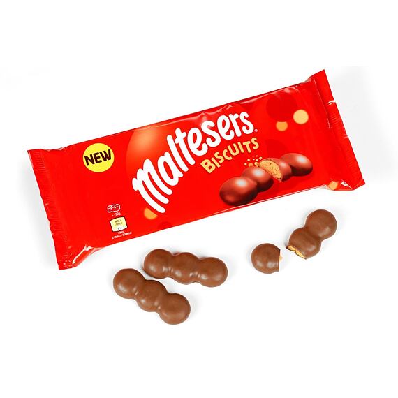 Maltesers sušenky z mléčné čokolády se sladovými kousky 110 g