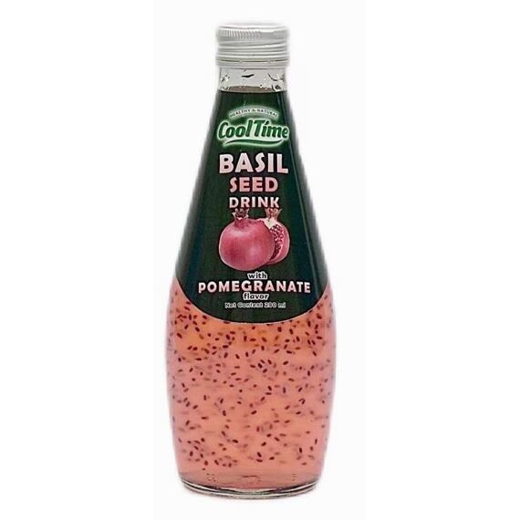 Cool Time Basil Seed nápoj se semínky bazalky s příchutí granátového jablka 290 ml