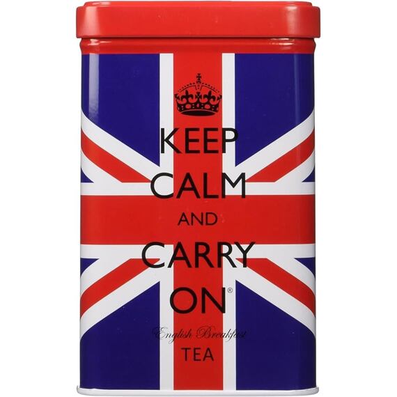 Keep Calm And Carry On černý čaj v plechové dóze 40 ks 125 g