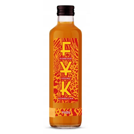 FYK fermented drink made from herbal tea infusion with Yuzu lemon juice 250 ml