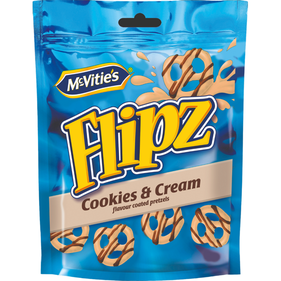 Flipz McVitie's cookies & cream pretzels 90 g  box of 6 pcs