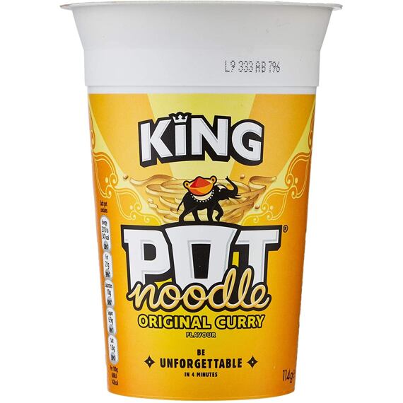 King Pot Noodle instantní nudle s příchutí kari 114 g