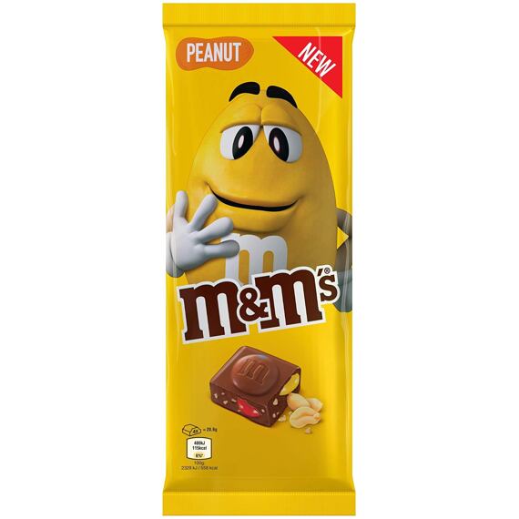 M&M's mléčná čokoláda s arašídami a dražé 165 g