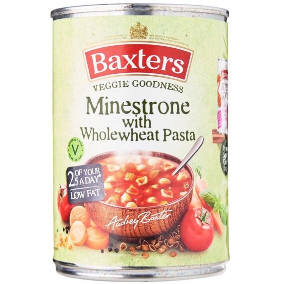 Baxters minestrone soup with wholemeal pasta 400 g