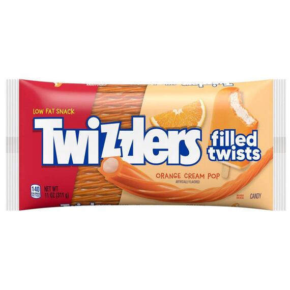 Twizzlers orange cream pop twists 311 g