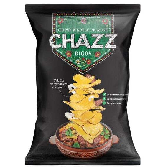 Chazz chipsy s příchutí pokrmu Bigos 90 g
