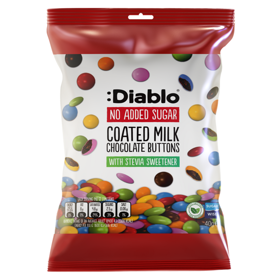 Diablo sugar-free milk chocolate candies 40 g