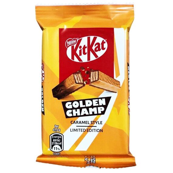 Kit Kat Golden Champ tyčinky z mléčné čokolády s příchutí karamelu 41,5 g