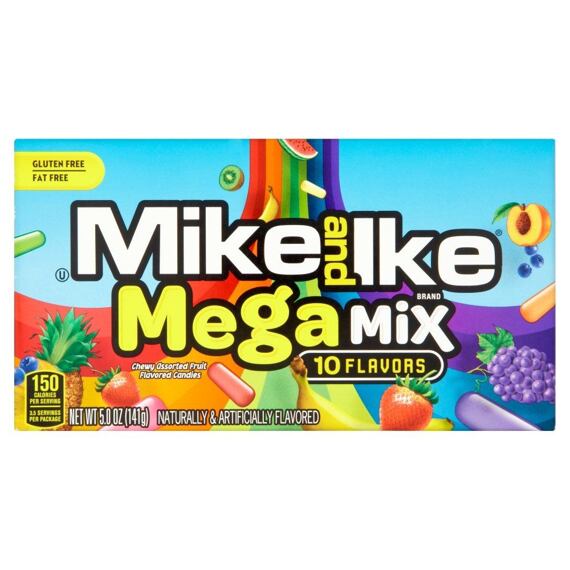 Mike and Ike Mega Mix bonbonky s ovocnými příchutěmi 141 g