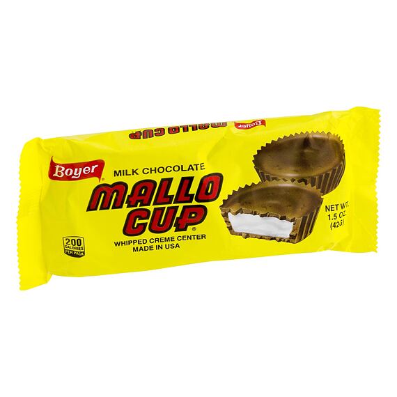 Mallo Cup 2 košíčky z mléčné čokolády s příchutí kokosu s fondánovou náplní 42 g
