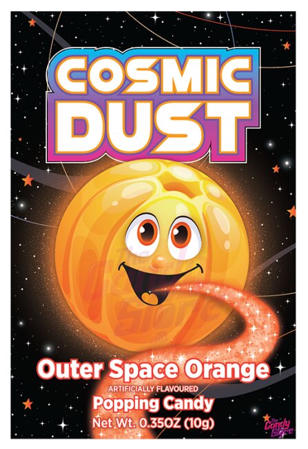 Cosmic Dust bursting candies with orange flavor 10 g Candy store.cz Dobroty z celeho sv ta