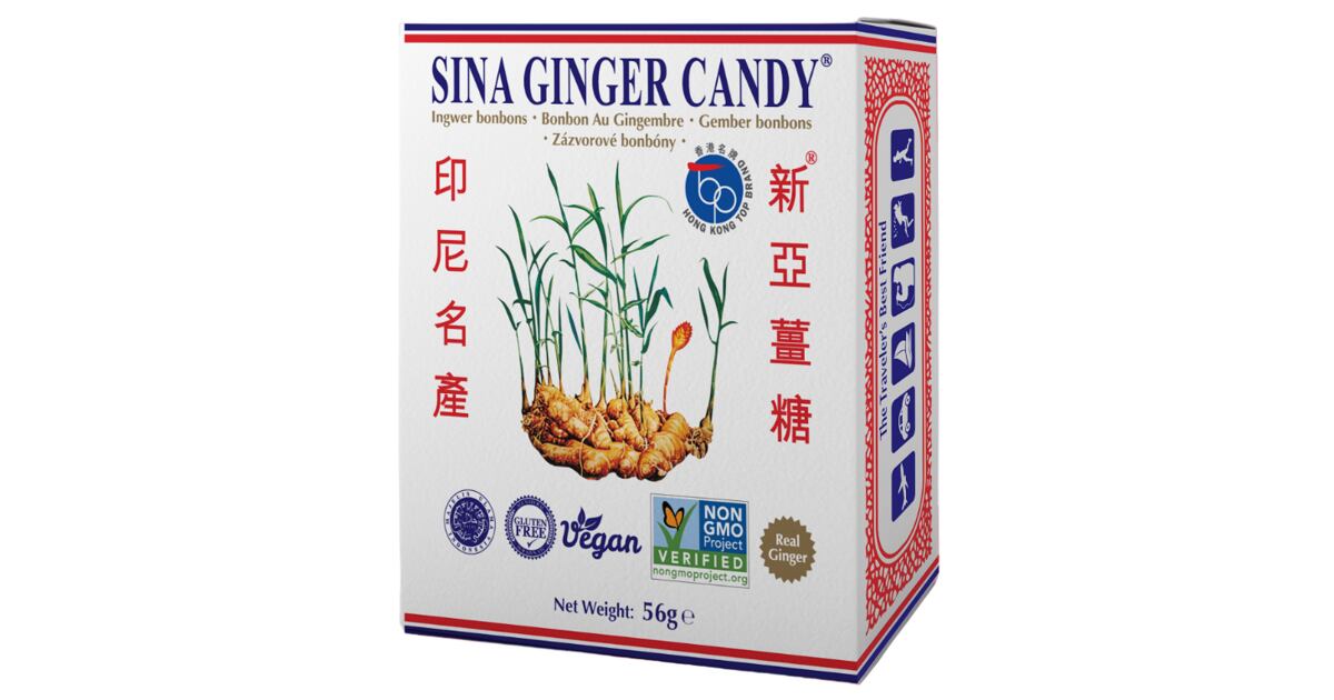 Sina ginger candies 56 g Candystore.cz Dobroty z celého světa