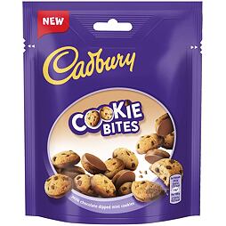 Cadbury mini sušenky s čokoládovou polevou a kousky čokolády 90 g