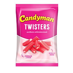 Candyman strawberry milkshake twisters 140 g
