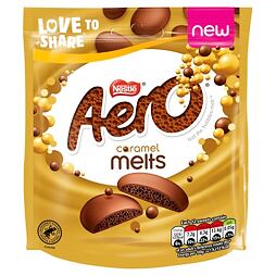 Nestlé Aero knoflíčky z mléčné čokolády s příchutí karamelu 86 g