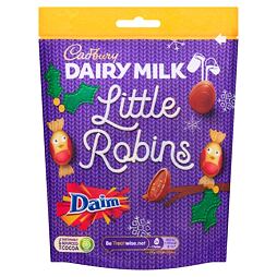 Cadbury Little Robins Daim vajíčka z mléčné čokolády s kousky karamelových mandlí 77 g