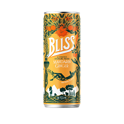 Bliss zero sugar tangerine and ginger alcoholic sparkling water 4.5% 330 ml