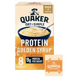 Quaker Oats ovesná kaše s příchutí světlé melasy se zvýšeným obsahem proteinu 344 g