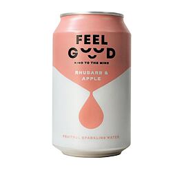 Feel Good sycený nápoj s příchutí rebarbory a jablka 330 ml