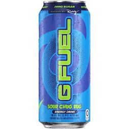 G FUEL Sour Chug Rug carbonated energy drink with sour blue raspberry flavor 473 ml