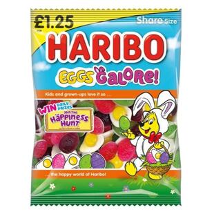 Haribo želé bonbony ve tvaru velikonočních vajíček s ovocnými příchutěmi 140 g PM