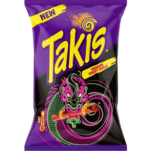 Takis Dragon Sweet Chilli kukuřičné lupínky s příchutí sladkého chilli 100 g