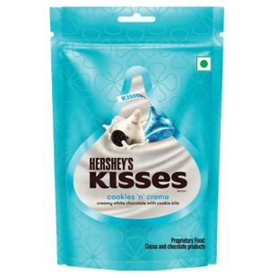 Hershey's Kisses pusinky z bílé čokolády s příchutí sušenek a krému 100,8 g