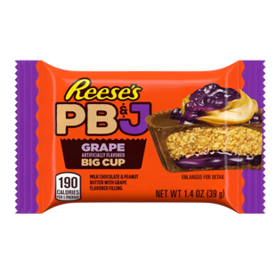Reese's košíček plněný arašídovým máslem a hroznovou marmeládou s polevou z čokolády 39 g