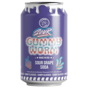 Candy Lips carbonated drink with sour grape flavor 355 ml