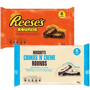 Hershey's Rounds sušenky 96g + Reese's Rounds sušenky 96g