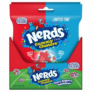 Nerds Clusters NFL Cherry Raspberry Touchdown 113 g Celé balení 10 ks