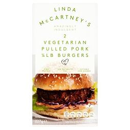 Linda McCartney's 2 Vegetarian Pulled Pork 1/4LB Burgers 227 g
