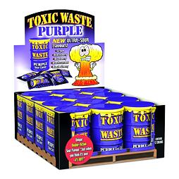 Toxic Waste Purple Sour Candy 42 g Celé Balení 12 ks